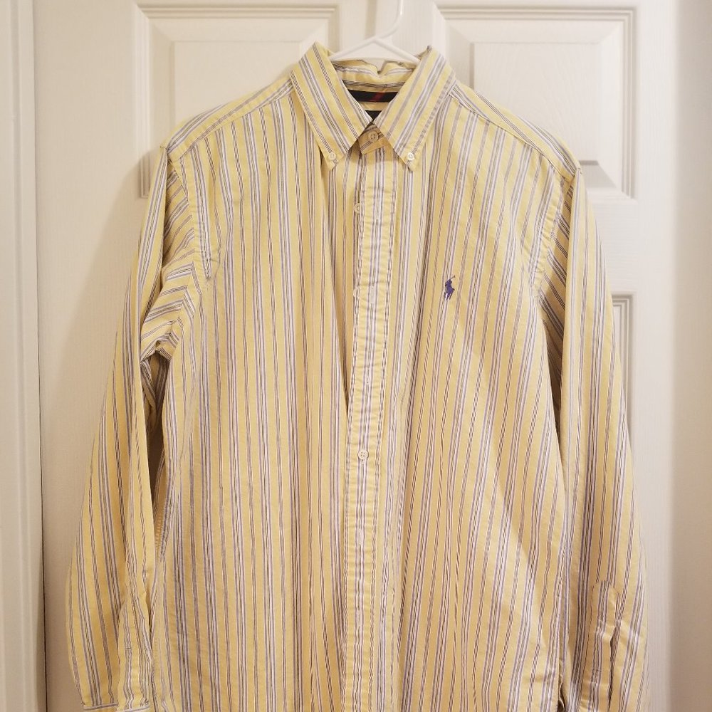 Ralph Lauren yellow/blue strip shirt